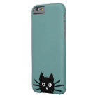 Curieux Peeking Black Kitty Chat Cool Amoureux des