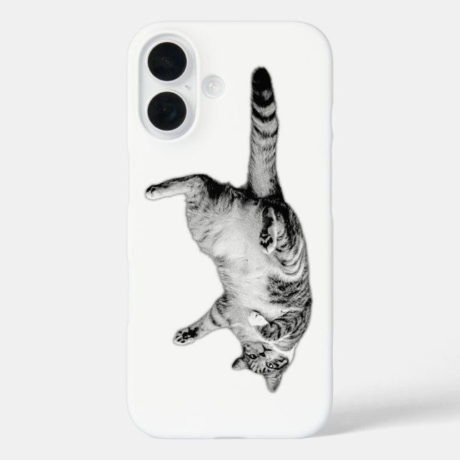 Coques Case-Mate iPhone Curieux retournement en noir et blanc (Verso)