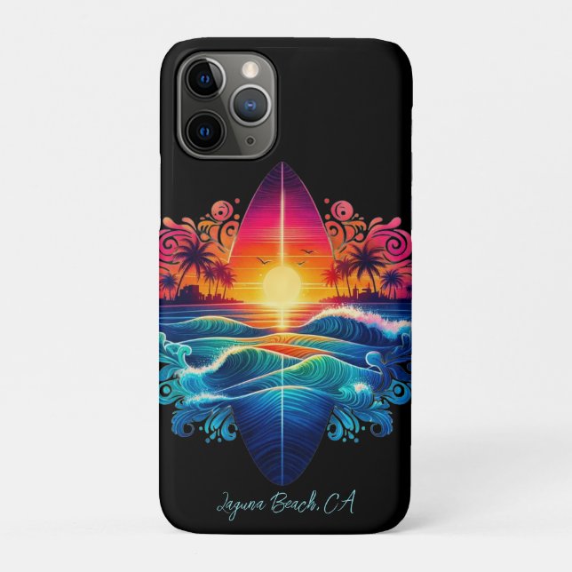 Coques Case-Mate iPhone Curs de surf couché de soleil- (Dos)