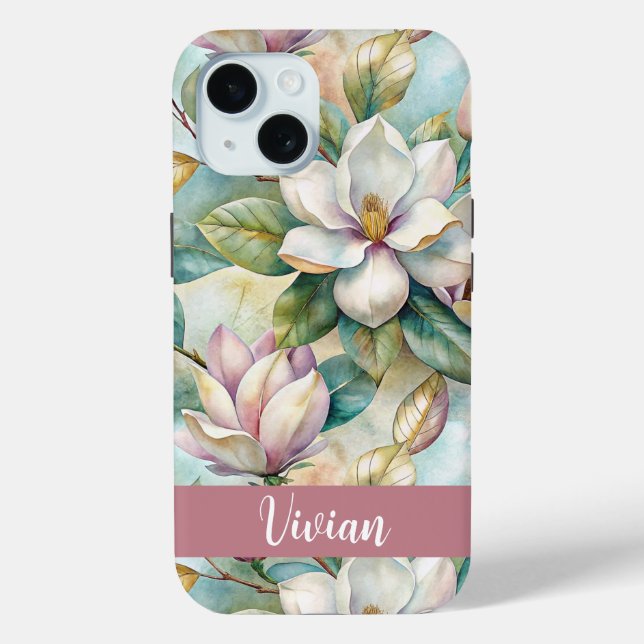 Coques Case-Mate iPhone Custom Elegant Magnolias (Verso)