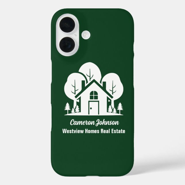 Coques Case-Mate iPhone Custom Green Forest House Real Estate Company (Verso)