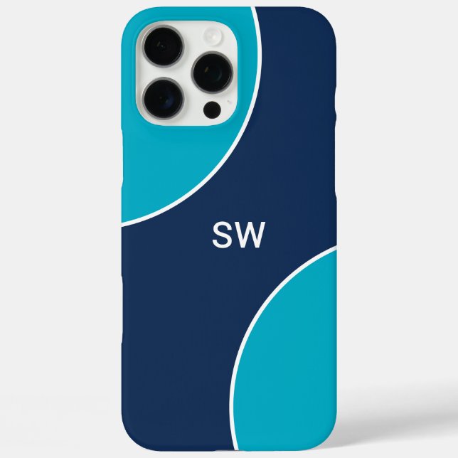 Coques Case-Mate iPhone Custom Modern Blue Minimalist (Verso)