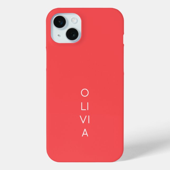 Coques Case-Mate iPhone Custom Modern Coral Minimalist (Verso)