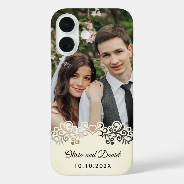Coques Case-Mate iPhone Custom Photo and Personalized Wedding Gift (Verso)