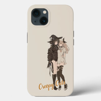 Case-Mate iPhone Case Custom Spooky Beautiful Muted Beige Goth AnimeGirl