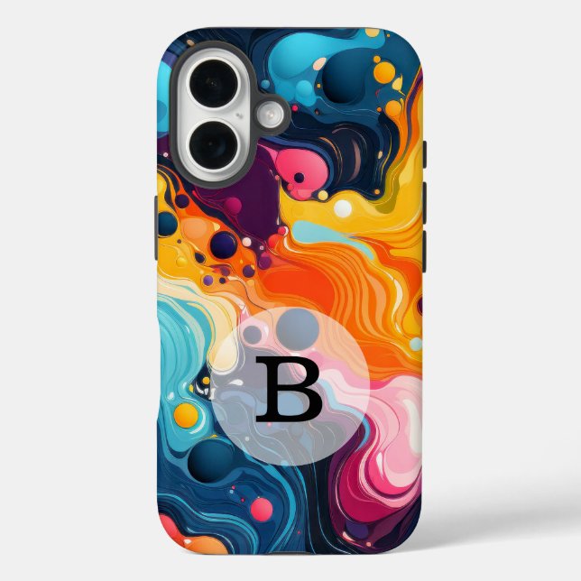 Coques Case-Mate iPhone Custom Template Vibrant Wavy Pattern (Verso)