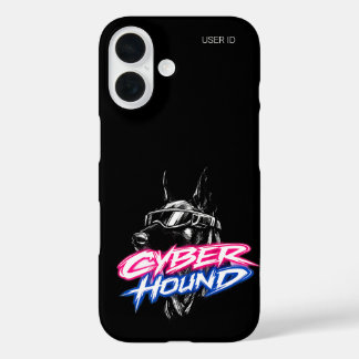 Coque Pour iPhone 16 Custom User ID Cyber Hound Doberman iPhone 16 Case