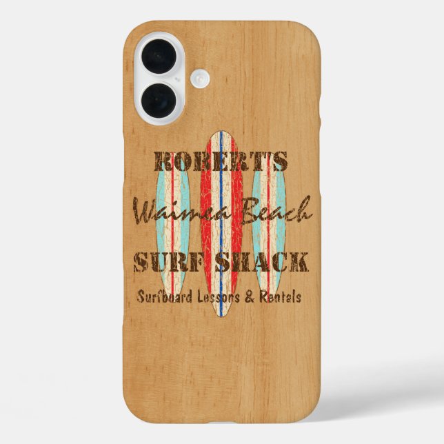 Coques Case-Mate iPhone Customise des signes surf Monogramme Hawaiian Surf (Verso)