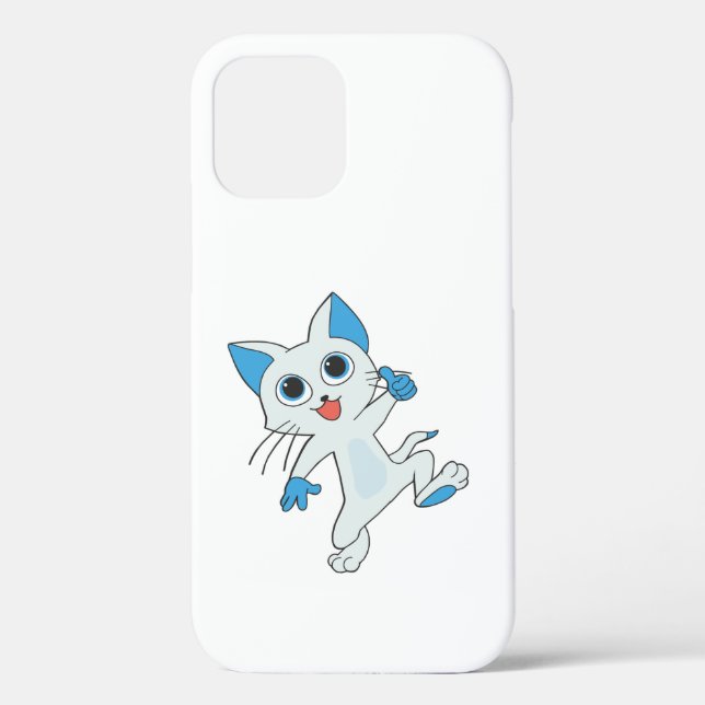 COQUES Case-Mate iPhone CUT JUMPING LÉGER CYAN CUISINE AUX YEUX BLEUS, ORE (Verso)