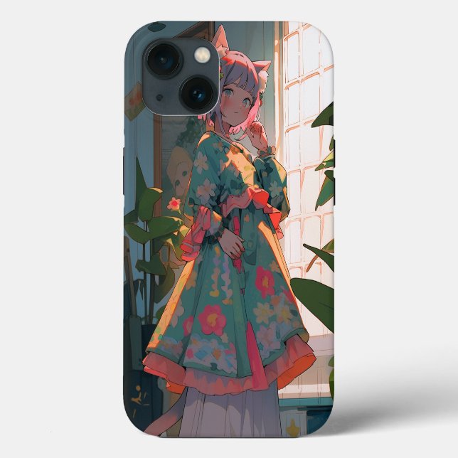Coques Case-Mate iPhone Cute Anime Catgirl (Verso)