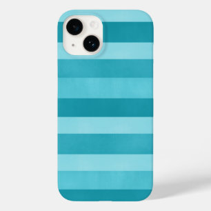 Coque Pour iPhone 14 Cute Aqua Bleu Grandes Motif texturé
