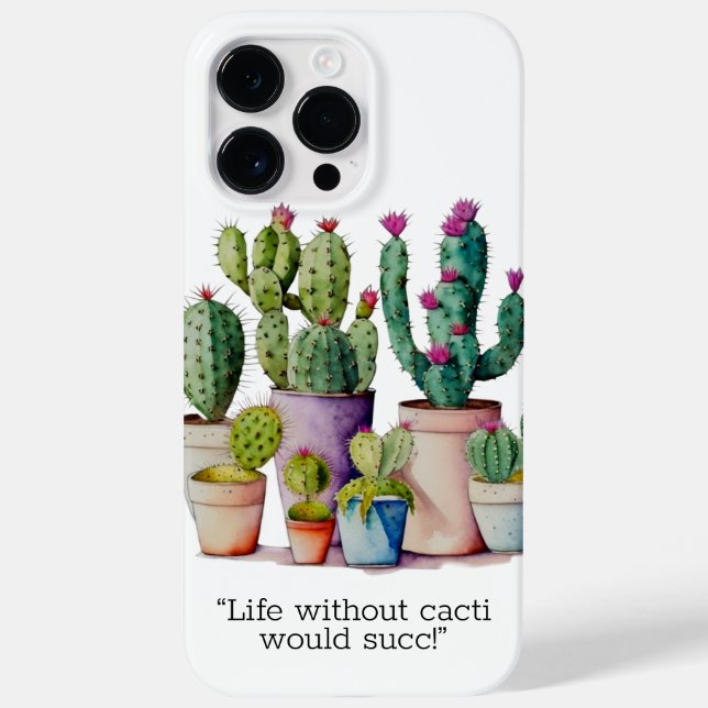 Coques Case-Mate iPhone Cute aquarelle cactus succulents dans les pots (Verso)