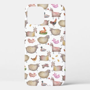 Case-Mate iPhone Case Cute Aquarelle ferme Grange Animaux Motif