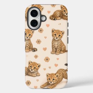 Coque Pour iPhone 16 Cute Baby Cheetah Phone Case
