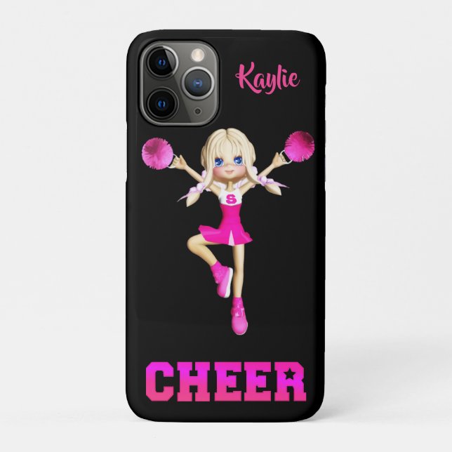 Coques Case-Mate iPhone Cute Blonde Pom-pom girl personnalisée (Dos)