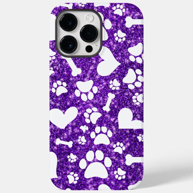 Coques Case-Mate iPhone Cute Bones et Empreintes de pattes iPhone couvertu (Verso)
