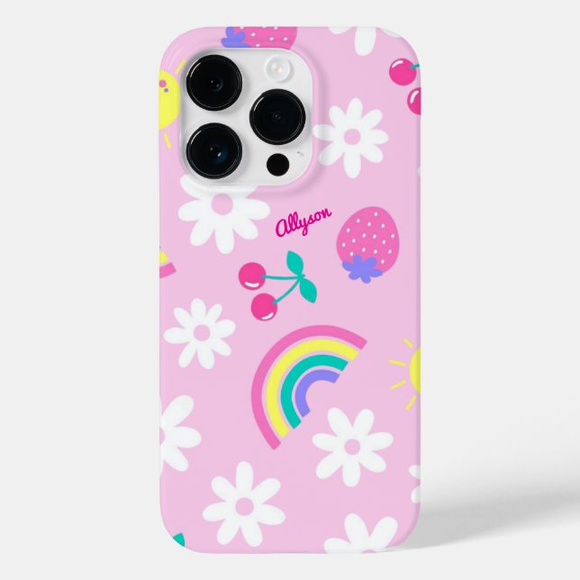 Coques Case-Mate iPhone Cute Bright rainbow stickers motif I Phone boîtier (Verso)