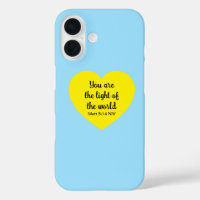 Cute Bright Yellow Heart Lumière du monde Bleu