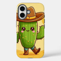 Cute Cactus avec Casquette Cowboy