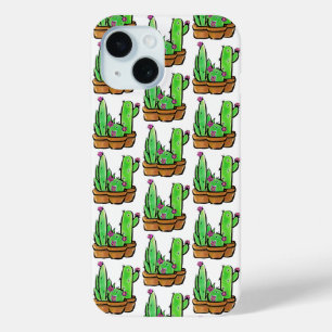 Coque Pour iPhone 15 Cute Cactus cactus succulents motif