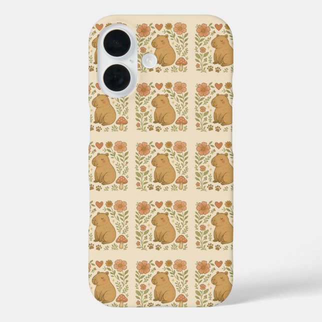 Coques Case-Mate iPhone Cute Capybara Phone Case – Pastel Animal Aesthetic (Verso)