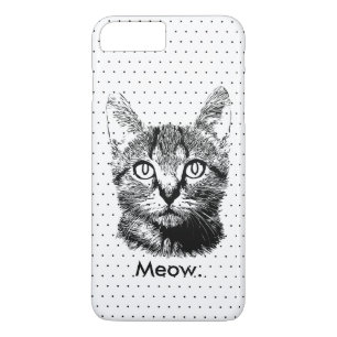Etui iPhone Case-Mate Cute Cat Kitten Meow Pois tirés à la main