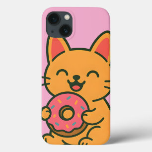 Case-Mate iPhone Case Cute Chat Mange Donut - Drôle Kawai Téléphone Boît