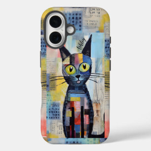 Coque Pour iPhone 16 Cute Chat Noir Personnalisé