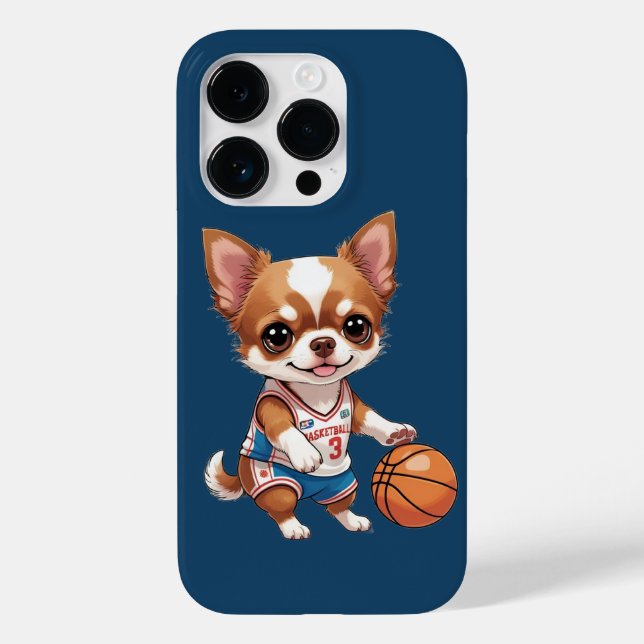 Coques Case-Mate iPhone Cute Chihuahua Jouer Basketball Chien Sport (Verso)