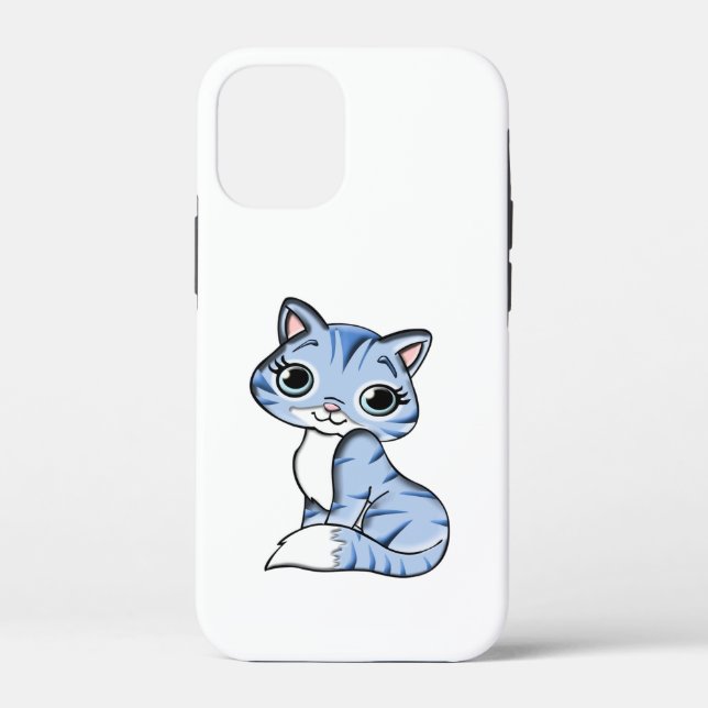 COQUES Case-Mate iPhone CUTE CUT SOURIANT CUISINE BLEU SKY AUX YEUX BLEUS. (Verso)
