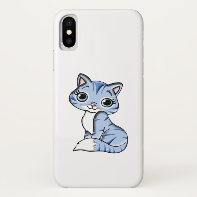 COQUES Case-Mate iPhone CUTE CUT SOURIANT CUISINE BLEU SKY AUX YEUX BLEUS. (Dos)