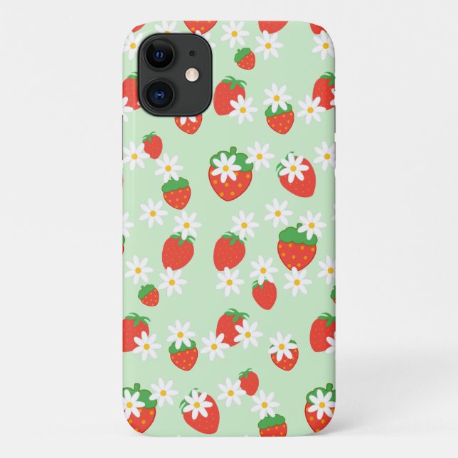 Coques Case-Mate iPhone Cute Daisy Flower Motif de Noël (Dos)