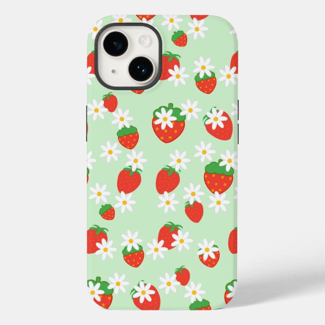Coques Case-Mate iPhone Cute Daisy Flower Motif de Noël (Verso)