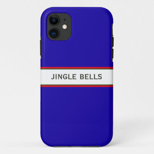 Case-Mate iPhone Case Cute Festif Royal Blue Modern Jingle Bells Texte