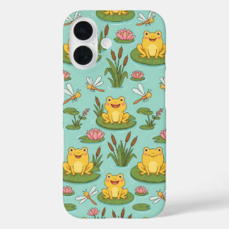 Coque Pour iPhone 16 Cute Frog Pond Pattern