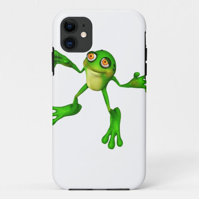 Coques Case-Mate iPhone Cute Froggy verte (Dos)
