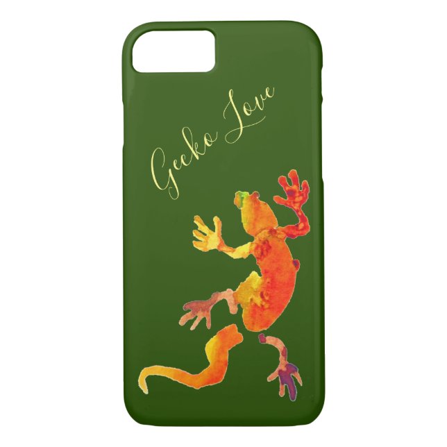 Coques Case-Mate iPhone Cute gecko lézard reptile art (Dos)