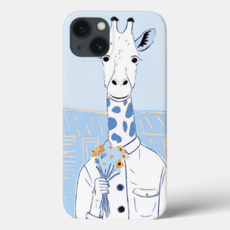 Case-Mate iPhone Case Cute girafe pop art bleu clair