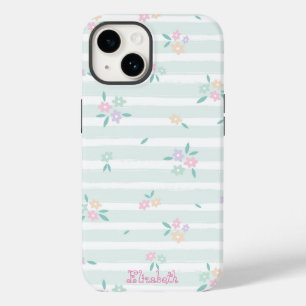 Coque Pour iPhone 14 Cute Girl Floral Hello Spring Nom personnel