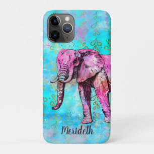 Case-Mate iPhone Case Cute Girly rose Elephant bleu Aquarelle tendance