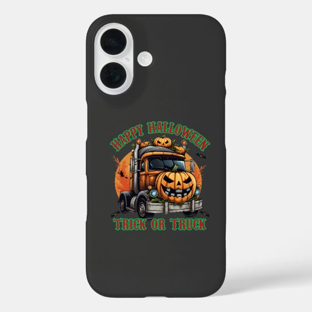 Coques Case-Mate iPhone Cute Halloween Citrouille Truck Kids Éffrayant Fes (Verso)