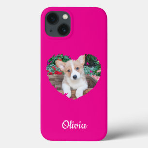 Case-Mate iPhone Case Cute Heart Pet Photo & Chien Empreintes de pattes,