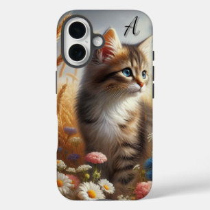 Coque Pour iPhone 16 Cute Kitten Aquarelle Chat iPhone