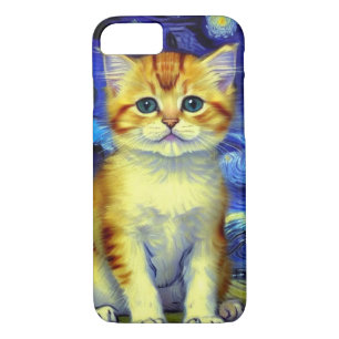 Case-Mate iPhone Case Cute Kitten Starry Night Van Gogh
