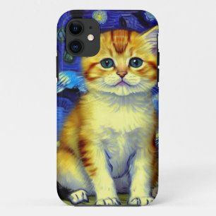 Case-Mate iPhone Case Cute Kitten Starry Night Van Gogh
