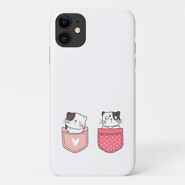 Coques Case-Mate iPhone Cute Kitty Chat (Dos)