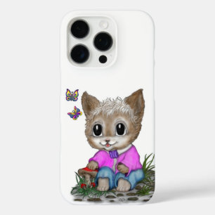 Coques iPhone 16 Pro Cute Kitty Chat et Papillon