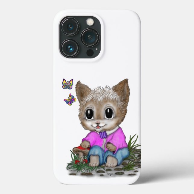 Coques Case-Mate iPhone Cute Kitty Chat et Papillon (Verso)