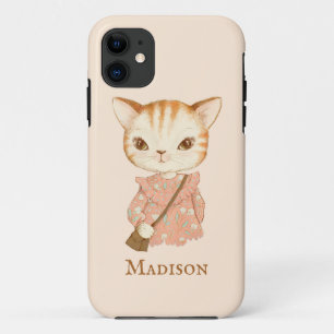 Case-Mate iPhone Case Cute Kitty Chat Floral Vintage Monogramme simple