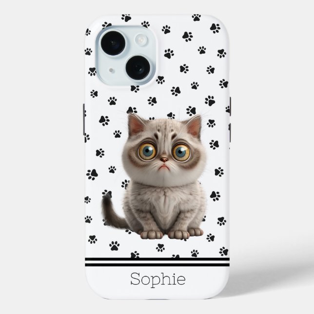 Coques Case-Mate iPhone Cute Kitty personnalisé (Verso)
